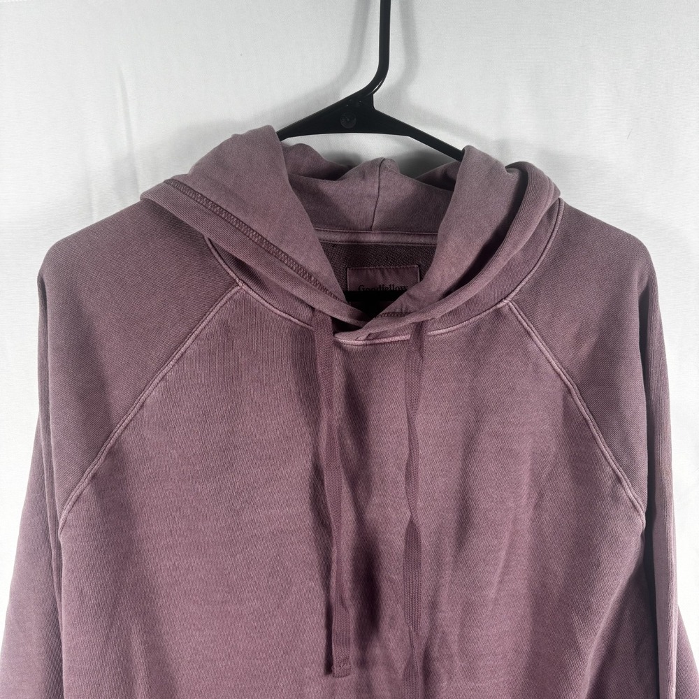 Goodfellow & Co Men's Garment Dyed Lightweight Pullover Hoodie Mauve Purple